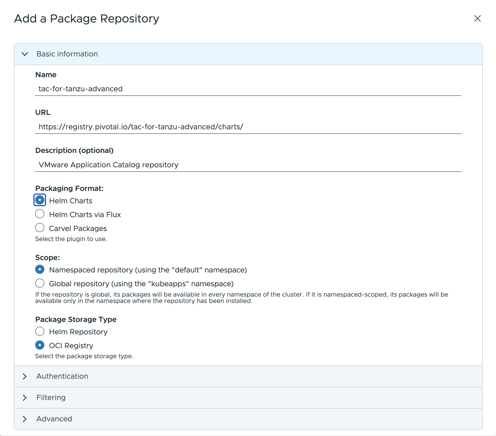 Adding the private repository